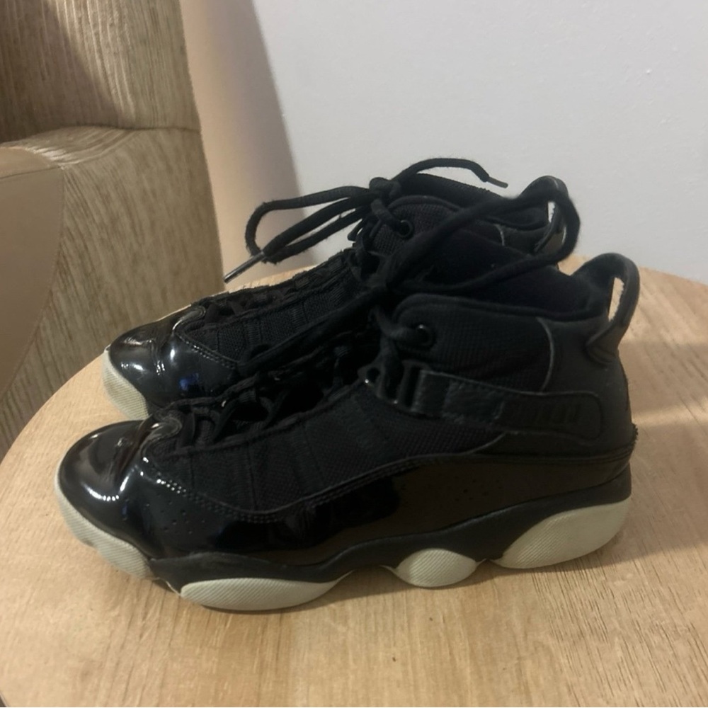 Jordan Kids Black Patent Leather Sneakers